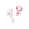 Pulsar Fruit Series 10" Beaker, Pipe and Poker Glow Combo Peaches and Cream