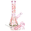 Pulsar Fruit Series 10" Beaker, Pipe and Poker Glow Combo Peaches and Cream