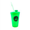 Piece Maker - Kommuter with Silipint - Silicone Drink Cup Topper w/ Cup Glow Green