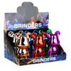 Metallic Mouse Aluminum Grinder - 3pc / 1.75" / Assorted Colors/6CT DISPLAY