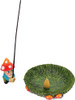 5" Magnetic Gnome in Grass Flat Incense Burner