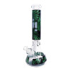 Infyniti 14" Beaker w/ Ice Pinch - Paisley Design - Leaf Print on Black - Orange Or Green Accents