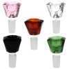Faceted Herb Bowl Slides - 14mm Male / Colors Vary