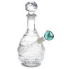 SeshGear Vintage Decanter Style Glass Water Pipe - 10.75"  / 14mm F / Round Lotus / Colors Vary