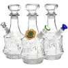 SeshGear Vintage Decanter Style Glass Water Pipe - 9.5" / 14mm F / Sun Flower / Colors Vary
