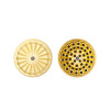 ONGROK 5 Piece Flower Tooth Storage Grinder Gold