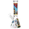 One Treasure Beaker Glass Water Pipe - 10.25" / 14mm F / Ghost (Green)
