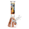 One Treasure Beaker Glass Water Pipe - 10" / 14mm F / 3 Blade (Skeleton)
