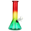 SeshGear Boxed Ombre Beaker Glass Water Pipe - 10" / 14mm F / Colors Vary