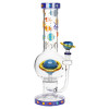 Pulsar Rings of Saturn Bubbler Base Glass Water Pipe - 12.6" / 14mm F
