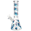 Little Blue Creature Beaker Glass Water Pipe - 10" / 14mm F