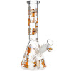 Stoned Orange Cat Beaker Glass Water Pipe - 10" / 14mm F
