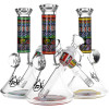 Pulsar Mosaic Bart Wag Glass Water Pipe - 6.75" / 14mm F / Colors Vary