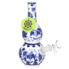 SeshGear Chinese Vase Ceramic Water Pipe - 7.8" / Double Bubble Base