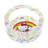 Rainbow Kitty Round Glass Ashtray - 3.3"