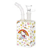Cute Kitty Juicebox Glass Water Pipe Smoker's Travel Kit - 7" / 14mm F / Rainbow Kitty