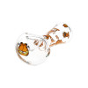 Stoned Orange Cat Glass Spoon Pipe - 4.5"/3CT Bundle