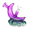 SeshGear Over the Moon Glass Water Pipe - 5" / 14mm F / Assorted Colors/2CT Bundle