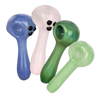 Deluxe Colored Glass Spoon Pipes - 3.5"-4" / Assorted Colors and Styles/4ct Bundle