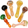 All Worked Up Glass Spoon Pipes - 4.5"- 5" / Assorted Colors and Styles/6ct Bundle