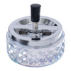 Fujima Gem-cut Glass Spinning Ashtray - 4.75" / Iridescent