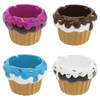 Fujima Cupcake Polystone Ashtray - 3.25" / Assorted Colors/4PC DISPLAY