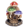 Fujima Tri-Mushroom Skull Backflow Incense Burner | 6"