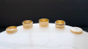 ONGROK 5pc Storage Grinder w/ Pyramid Teeth Gold