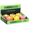 SeshGear Zinc & Resin Cake Grinder - 3pc / 2.7" / Assorted Styles/6ct Display