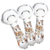 Pulsar Cute Doggies Glass Spoon Pipe - 4.5"/3ct Bundle