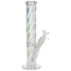 SeshGear Twist Straight Tube Glass Water Pipe - 10.25" / 14mm F / Medium
