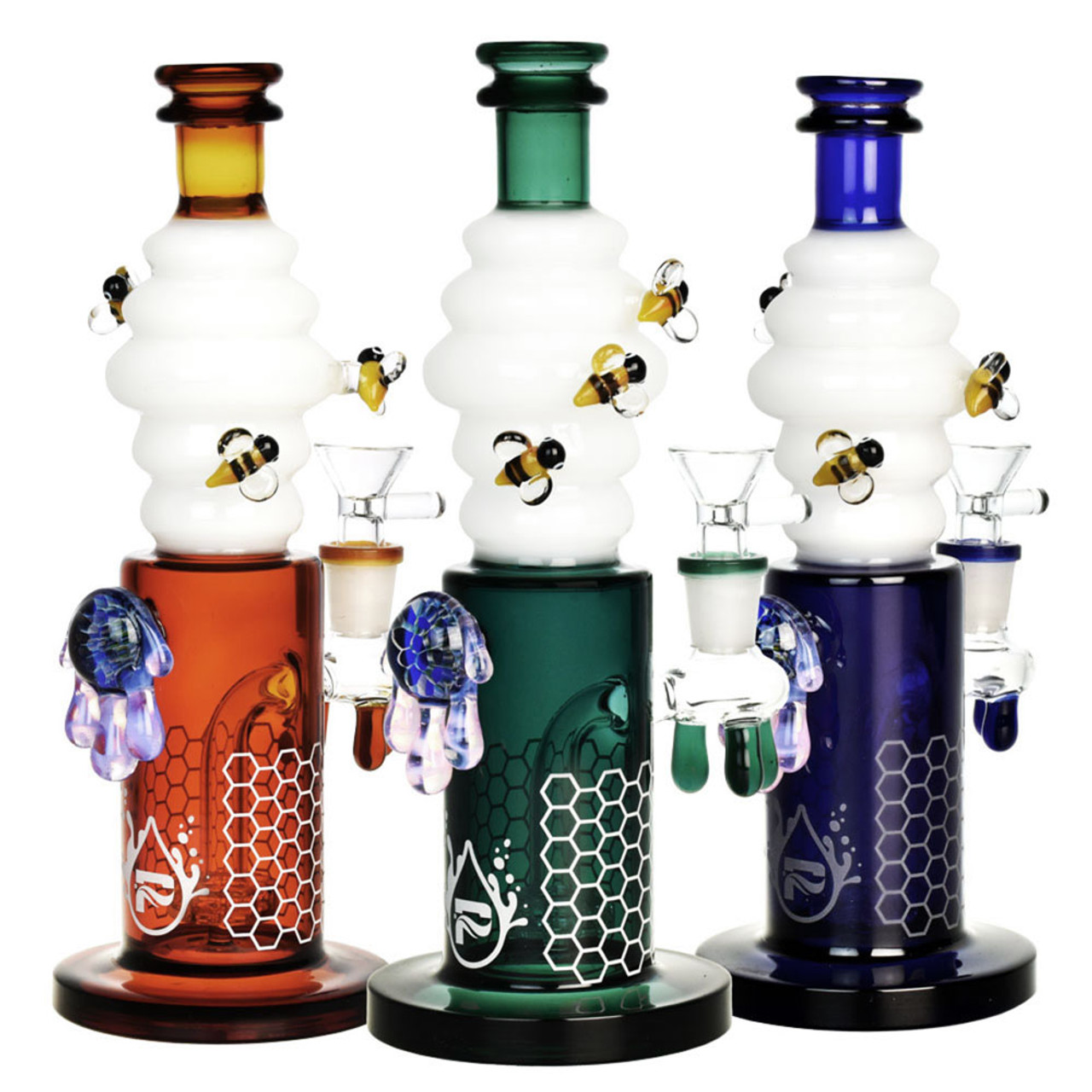 Glass Hookah Rig/Bubbler For Smoking Bong 8.5 Inch Height And Two