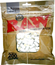 Raw 100% Cotton Filter Tips Bag of 200