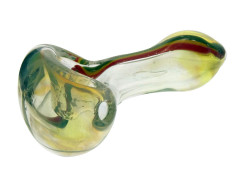 3" Fumed Spoon w/ Rasta Stripe