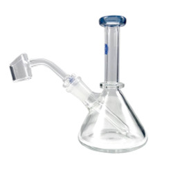 Infamous Glass 5.5" Mini 10mm Beaker w/ Maria, Colour Accent & Banger