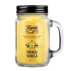 Beamer Candle Co. French Vanilla 12oz Glass Mason Jar