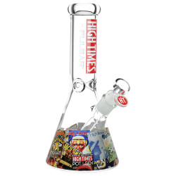 High Times x Pulsar Beaker Water Pipe - Magazine Covers - 10.5" - 14mm F