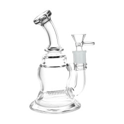 Purity Hourglass Glass Water Pipe - 6.75" - 14mm F