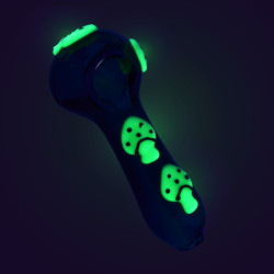 Glow in the Dark Mushroom Spoon Pipe - 4" - Colors Vary