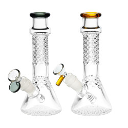 Fractal Mini Beaker Water Pipe 14mm - 7.5" - 14mm F/Clrs Vry