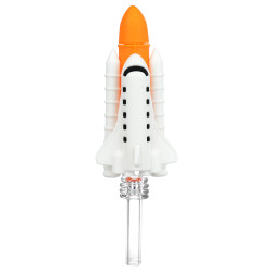 Space Shuttle Silicone Dab Straws - 6"