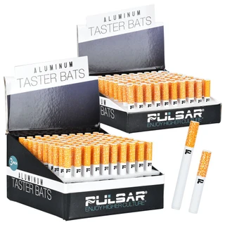 100PC DISP - Pulsar Metal Cigarette Taster Bat - 3"