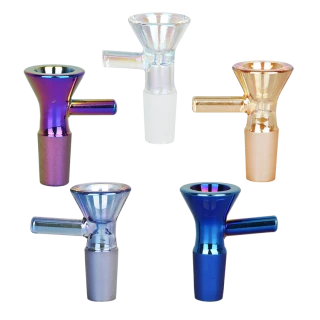 Future Time Electroplated Glass Herb Slide - 14mm M 10ct BOX  Assorted