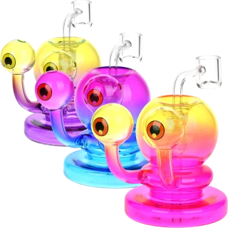 Neon Beastie Glass Dab Rig - 4" / 14mm F / Colors Vary