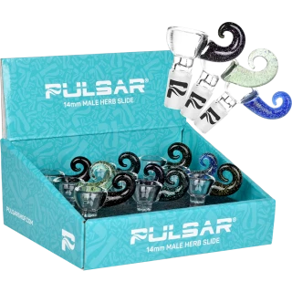 9ct Pulsar Come Hither Dichro Handle Herb Slide Display |14mm M | Assorted Colors