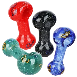 Frit Fusion Glass Spoon Pipe - 3" / Assorted Colors