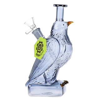 SeshGear Raven Glass Water Pipe - 7.5" / 14mm F / Smoke