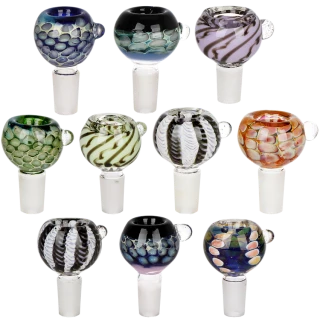 10ct Roped Honeycomb Fancy Herb Slides Bundle - 14mm M / Assorted Colors