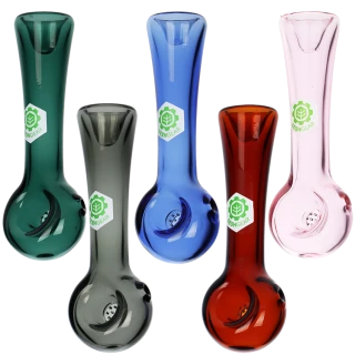5ct SeshGear Honeycomb Glass Spoon Pipe Bundle - 4.25" / Assorted Colors