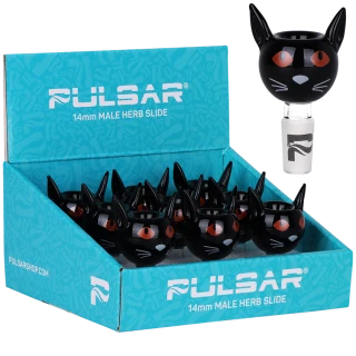 9ct Pulsar Superstitious Kitty Herb Slide Display - 14mm M